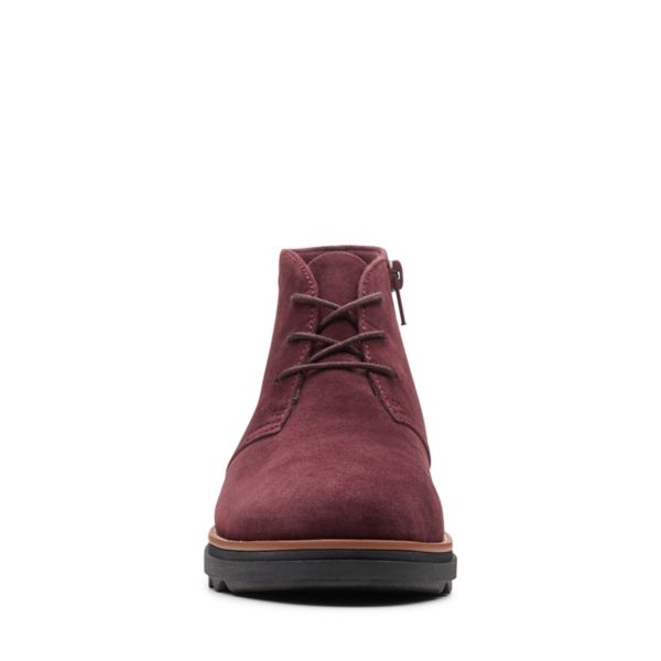 Clarks Womens Sharon Hop Ankle Boots Burgundy | UK-7423189